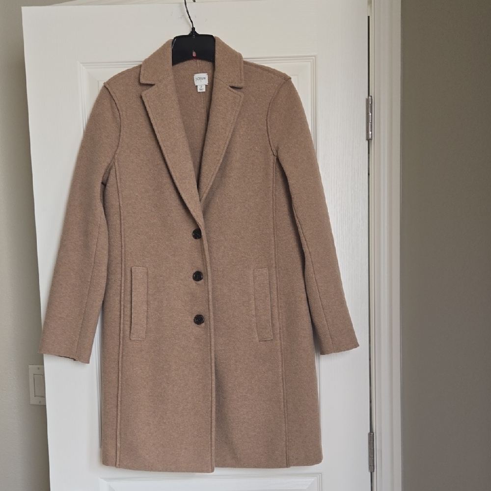 Mid Length Women's Camel Coat
